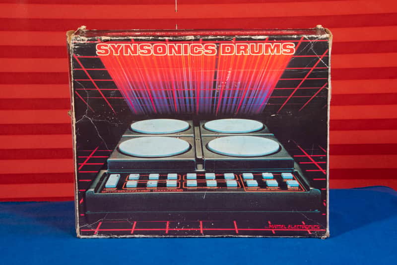 Mattel Synsonics 1980's Vintage Analog Drum Machine, with original box image 1