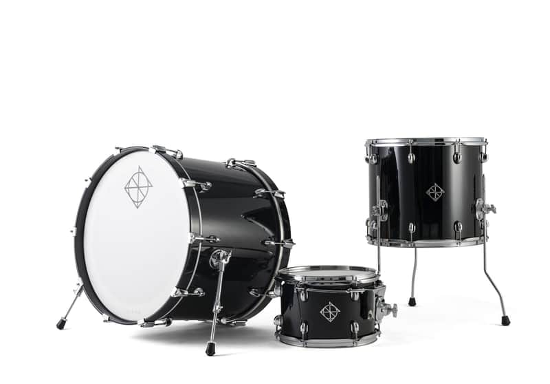 Dixon PODCSTH322-01-PB Cornerstone Hybrid Shellset 3pc Piano Black Gloss image 1