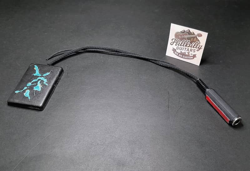 Hillbilly Guitars Black Ultra Thin Surface Mount Humbucker Pickup, Resonator, Acoustic image 1