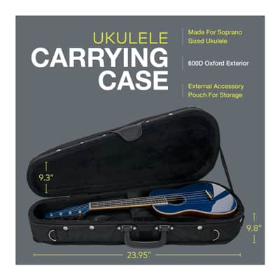 Knox Gear Ukulele Padded Protective Carrying Case (Soprano) image 5