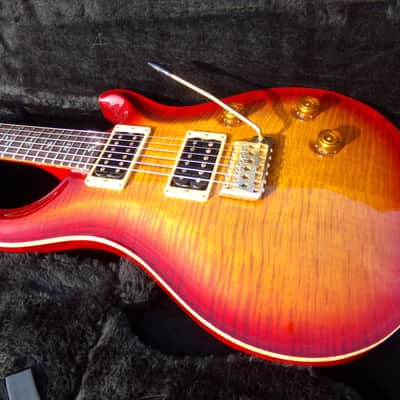 1999 PRS Custom 24 Artist model - Dark Cherry Sunburst highly flamed curly maple image 12