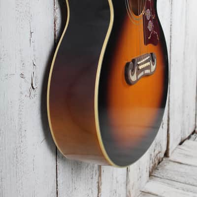 Epiphone J-200 Super Jumbo Acoustic Electric Guitar Aged Vintage Sunburst Gloss image 9