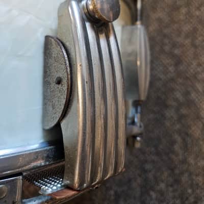 Slingerland Super Krupa Radio King 50's era White Marine Pearl image 8