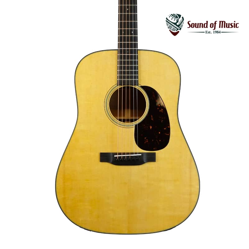 Martin D-18 Satin Standard Series Acoustic Guitar W/Case - Satin Natural with Aging Toner image 1
