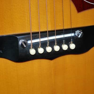 1977 Kay K-590 Deluxe Western Hummingbird Jumbo Sunburst Pro Setup Original Case image 3