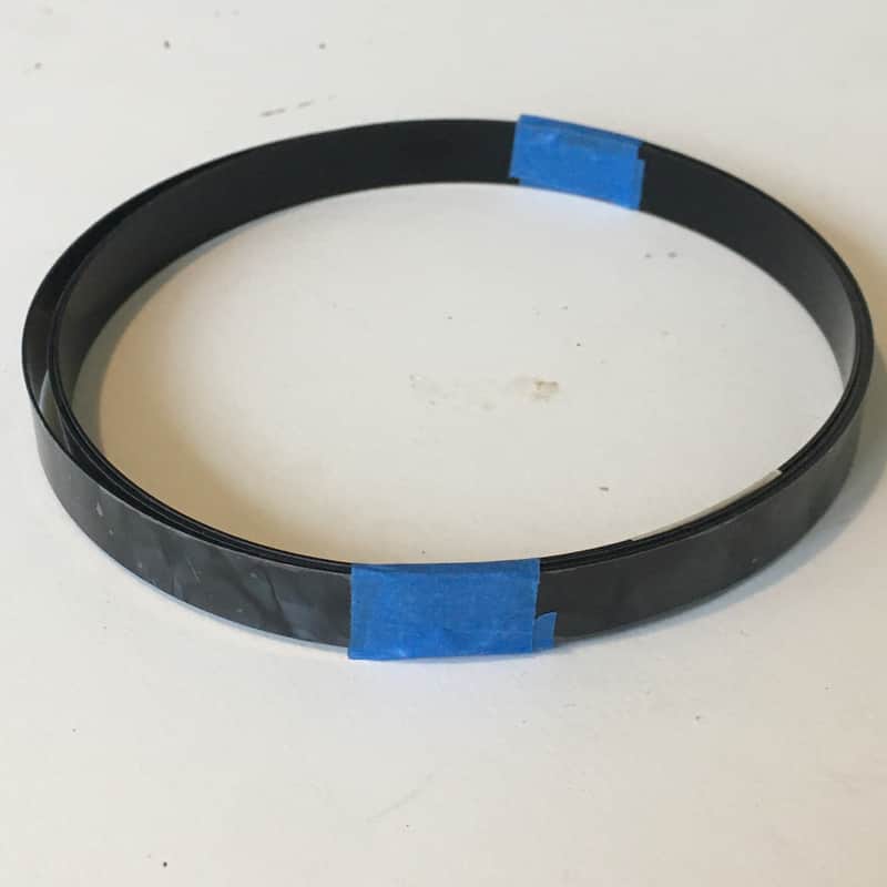 Vintage Spec Slingerland Black Diamond Pearl Bass Drum Hoop Inlay 1/2”W x53 3/4” image 1