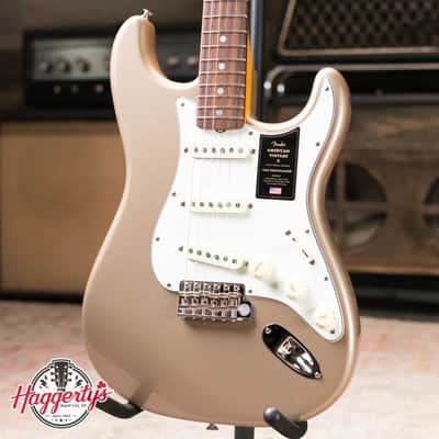 Fender American Vintage II 1965 Stratocaster, Round-Lam Rosewood Fingerboard - Shoreline Gold with Hardshell Case - Used image 1