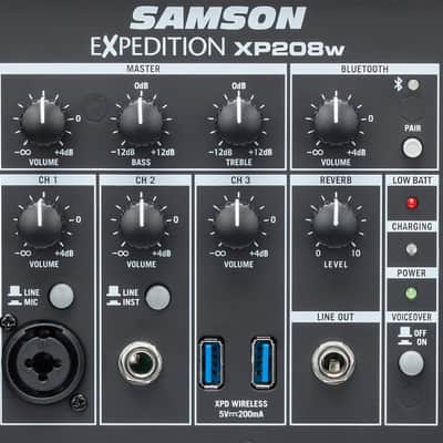 Samson XP208w Expedition Rechargeable Portable PA System, Wireless Handheld Microphone, 200W image 12