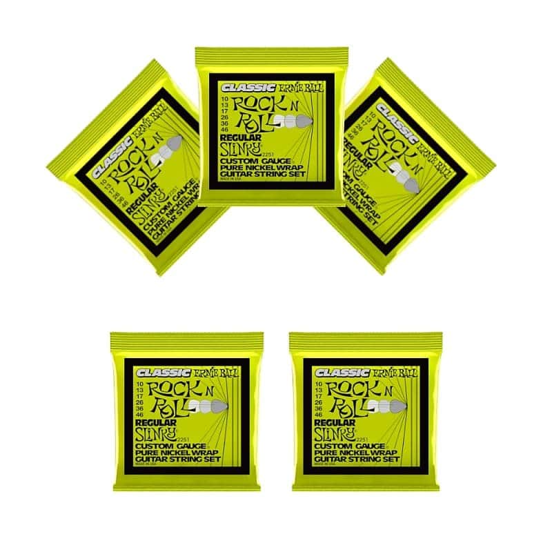 Ernie Ball Guitar Strings 5-Pack Classic Nickel Wrap Regular Slinky Electric 2251 10-46 Bild 1