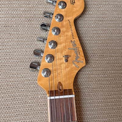 Fender American Select Stratocaster Exotic Quilt Rosewood Channel Neck2014 - Iced Tea Burst image 5