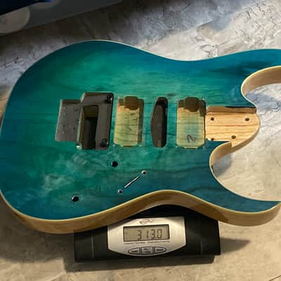 2010's Indonesian Ibanez RG470AHM Blue Moon Burst Ash Guitar Body Floyd Ready image 24