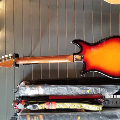 Teisco 559-1405 1960's Sunburst Vintage Electric Guitar w/ Gig Bag image 3