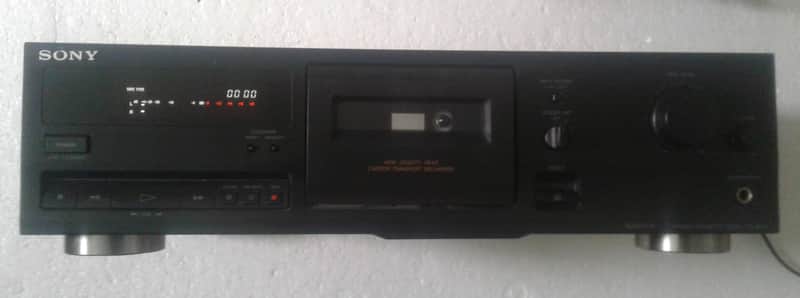Sony TC-K215 2-motor deck's original assembled front panel & motors mechanism ALL parts from a working deck (selling as part due to a missing belt in mechanism) image 1