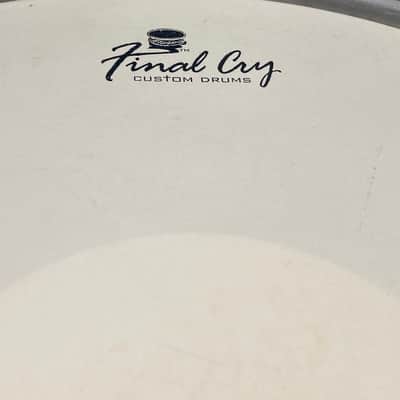 Final Cry - 6x14" 10-Lug Wood Snare Drum - White Marine Pearl image 8