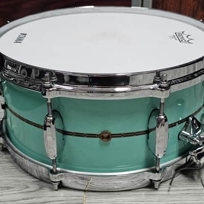 Tama TBS136S Star Series 13"x 6" Bubinga Snare in Grand Aqua Blue image 7