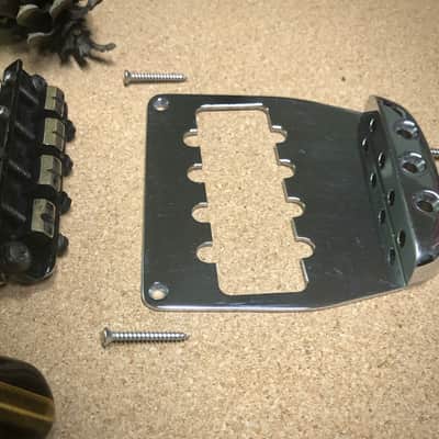 Stars Guitars Alembic Brass Bass Bridge 1970s Rickenbacker / Guild Starfire Replacement Bridge image 4