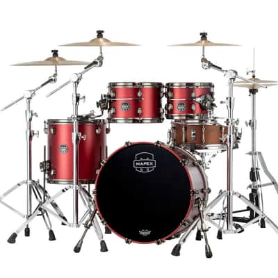 Mapex Saturn Evolution Fusion 4-Piece Shell Pack (No Snare) - Tuscan Red (SE504XMBPA) image 3