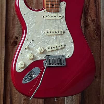 Fender Mod Shop Stratocaster - Crimson Red Transparent over Mahogany - LEFTY image 2