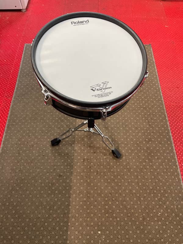 Roland PD-125BK V-Pad 12" Dual Trigger Mesh Drum Pad w/ Pearl Snare Stand image 1