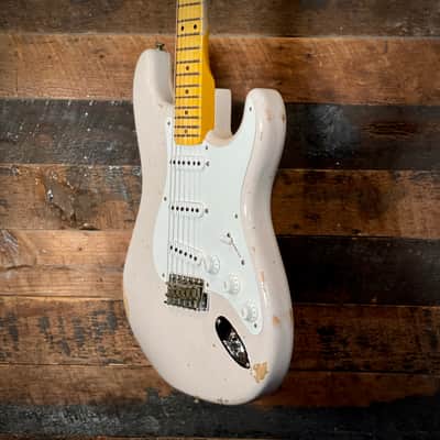 Fender Custom Shop 1955 Stratocaster Relic in White Blonde image 16