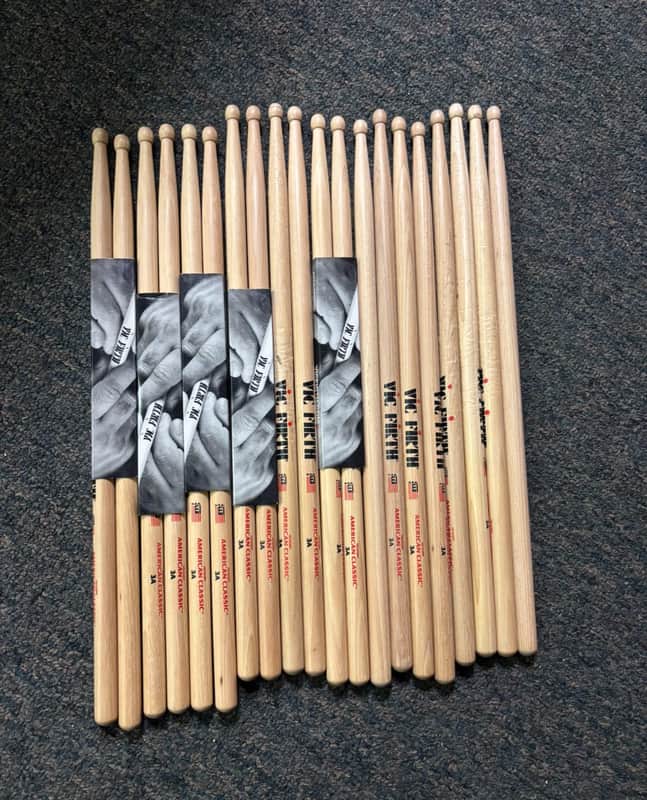 Vic Firth 3A Wood Tip Brick (10 Pair) image 1