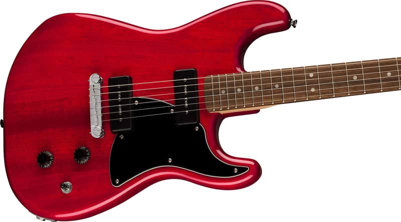 Squier Paranormal Strat-O-Sonic Crimson Red Transparent image 1