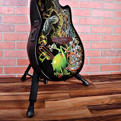 Ovation DJ Ashba DJA34 2000's Bone Yard Graphic | Reverb