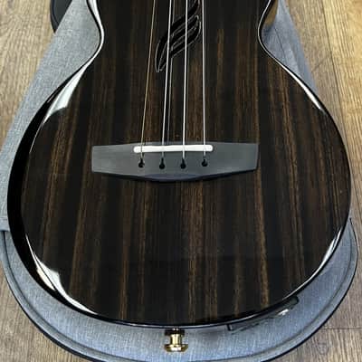 ENYA FEATHER MAHOGANY BLACK ACOUSTIC-ELECTRIC TENOR UKULELE W/FX (USED) image 3