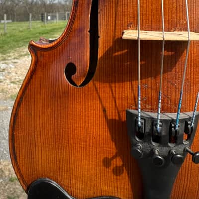 Old Violin labeled “Friedrich August Glass” 4/4 image 7