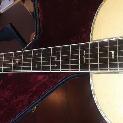 Marklund D-42S 2018  Moon Spruce/Madagascar  (Unreal 12 fret tone and string separation) image 7