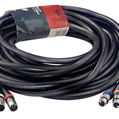 STAGG 15M 50'  Multicore Multi-channel Recording Snake Cable 8 XLR F To 8 XLR image 1