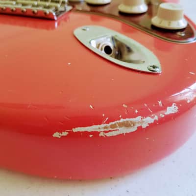 Loaded Custom Stratocaster body (relic) - Faded fiesta red image 2