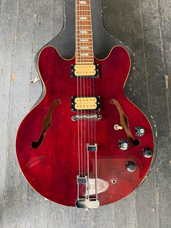 Vintage Epiphone Riviera Japan 1983 Maxons - Wine Red image 1