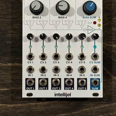 Intellijel Linix Hex Linear VCA / 5:1 VC Mixer Eurorack Synth Module 2013 - 2018 - Silver image 1