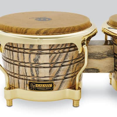 Latin Percussion LP793X Galaxy Giovanni Signature 7 1/4-8 5/8 Bongos Natural Ash, Gold Hardware image 3