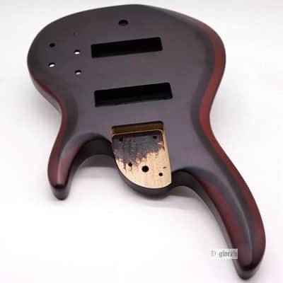 hickory skin electric bass guitar body image 4