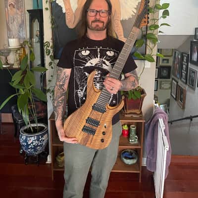 Carillion Guitars 7-String 10th Anniversary Polaris #3 of 10 Made Figured Myrtle Back&Top Satin Natural 2019 w/OHSC (Owned by Gary Holt) image 15