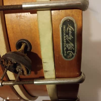 Leedy Rare early parallel strainder snare drum single tension 1910s Bild 17