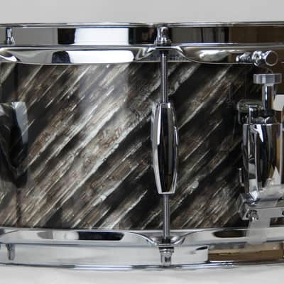 Click Custom 8ply Maple 6x12 Snare Drum Quicksilver Strata Finish image 2