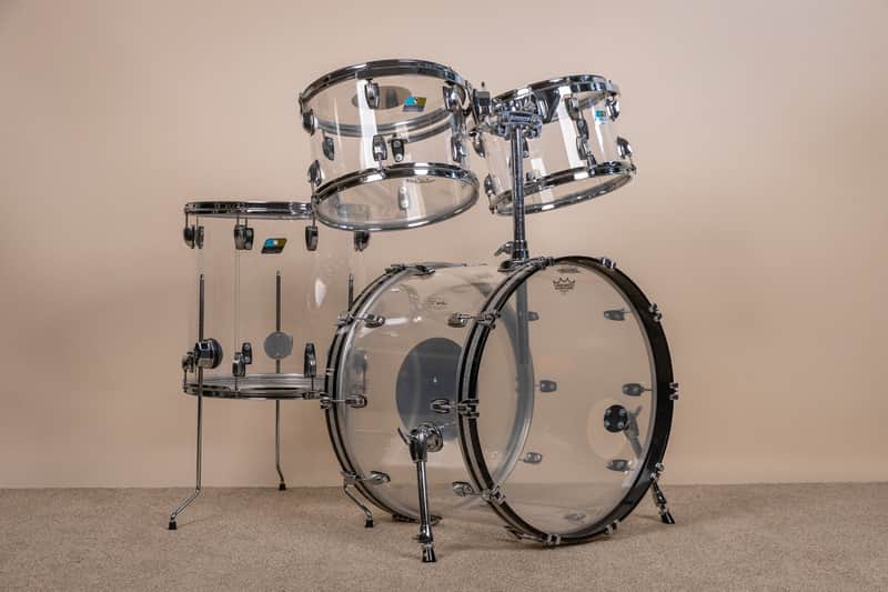 Ludwig Vistalite Clear Drum Set 16x22 8x12 9x13 and 16x16 image 1