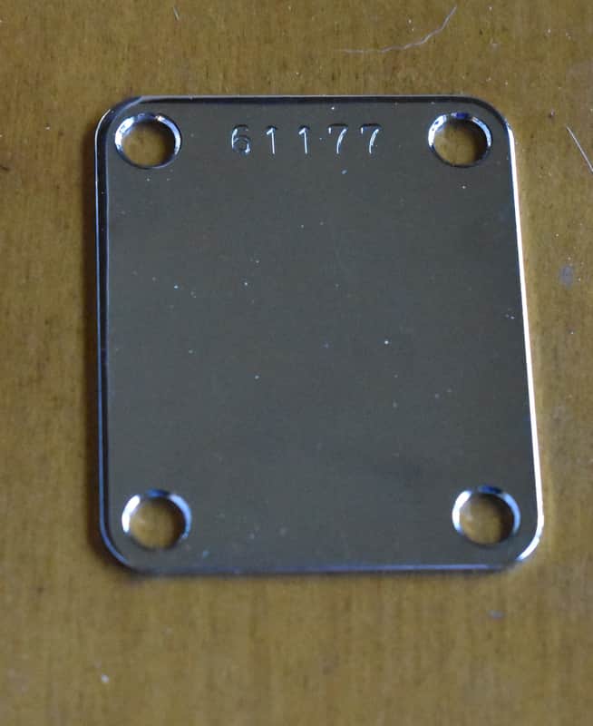 ORIGINAL FENDER NECK PLATE FOR 1961 STRAT TELE P-BASS-JAGUAR JAZZMASTER MUSICMASTER DUOSONIC image 1