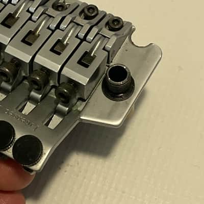 1990's Jackson Dinky Guitars JT-580LP Takeuchi Brushed Chrome Licensed Floyd Rose Tremolo Guitar Bridge Set image 15