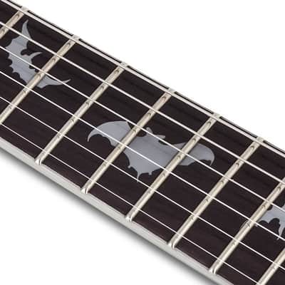 Schecter Damien Platinum-6 FR S Left Hand Electric Guitar - Satin Black (1190) image 5