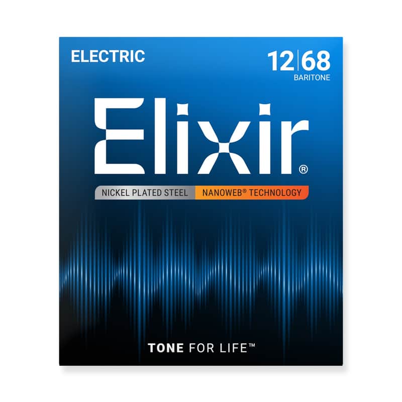 Elixir Nanoweb Nickel Wound 12-68 Electric Baritone Guitar Strings [12302] image 1