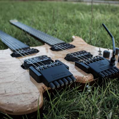 Ekrem Özkarpat Custom Made Double Neck Fretted/Fretless Headless Electric Guitar--Worldwide Shipping image 2