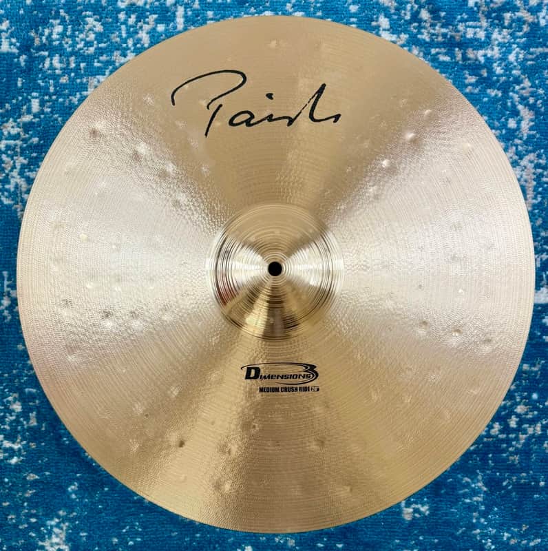 Hard to find one of these this clean! Paiste 20" DIMENSIONS MEDIUM CRUSH Ride 2335g image 1
