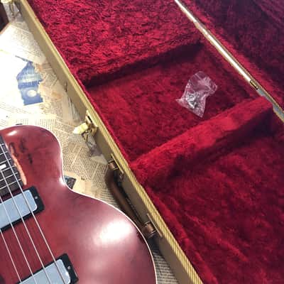 Stiehler Custom Les Paul Left-Handed Bass 2008 Red image 7