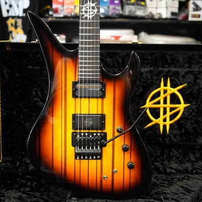 Schecter CUSTOM SHOP Synyster Gates FR-S USA Signature 6-String Electric - Vintage Sunburst with Pinstripes w/hard case image 2