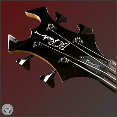 B.C. Rich Warlock Revenge 4-String Bass Guitar – White Blood