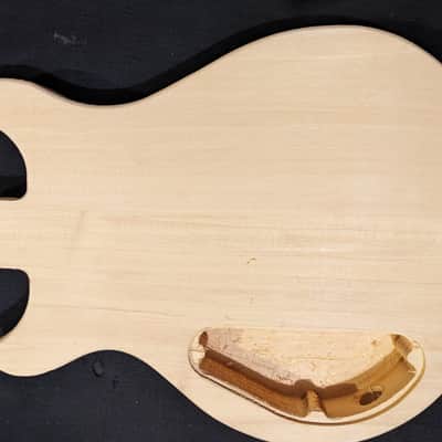 Double Cut Body, US Made, Unfinished, FLAMED Veneer image 2